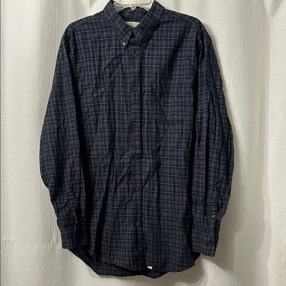 Like New Five Four Men’s Plaid Button Up Dress Shirt | Size XL | 100% Cotton